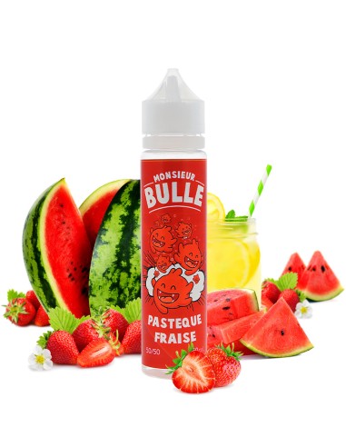 MONSIEUR BULLE PASTEQUE FRAISE 50ML 0MG - LIQUIDEO