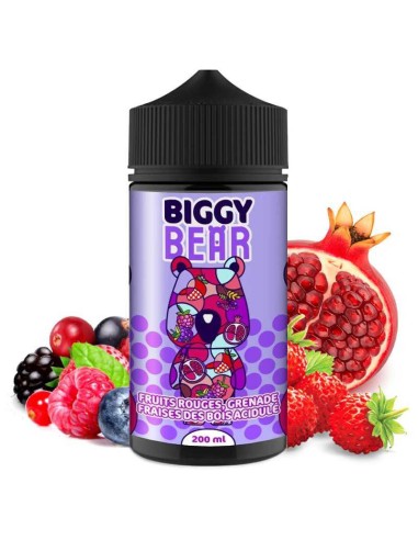 FRUITS ROUGES GRENADE FRAISE DES BOIS ACIDULÉE 200ML BIGGY BEAR